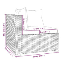 Thumbnail for 11-tlg. Garten-Lounge-Set mit Kissen Poly Rattan Schwarz