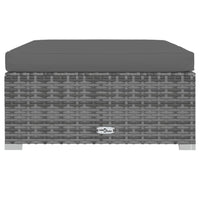 Thumbnail for 10-tlg. Garten-Lounge-Set mit Kissen Poly Rattan Grau