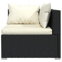 Thumbnail for 13-tlg. Garten-Lounge-Set mit Kissen Poly Rattan Schwarz
