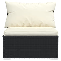 Thumbnail for 13-tlg. Garten-Lounge-Set mit Kissen Poly Rattan Schwarz
