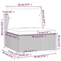 Thumbnail for 13-tlg. Garten-Lounge-Set mit Kissen Schwarz Poly Rattan