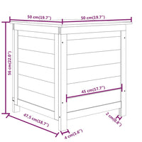 Thumbnail for Outdoor-Kissenbox 50x50x56 cm Massivholz Tanne
