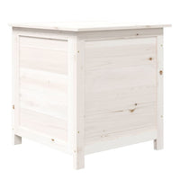 Thumbnail for Outdoor-Kissenbox Weiß 50x50x56 cm Massivholz Tanne