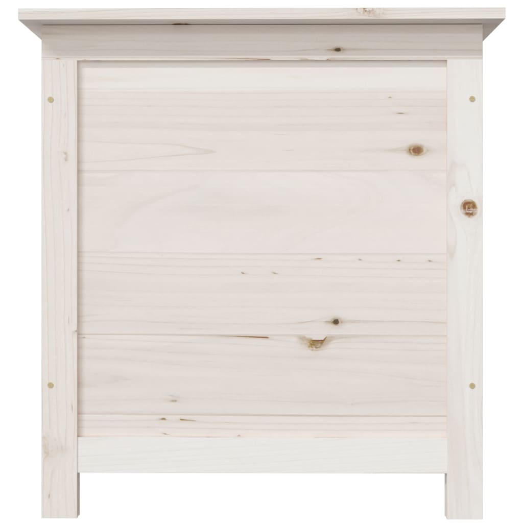 Outdoor-Kissenbox Weiß 50x50x56 cm Massivholz Tanne