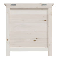 Thumbnail for Outdoor-Kissenbox Weiß 50x50x56 cm Massivholz Tanne