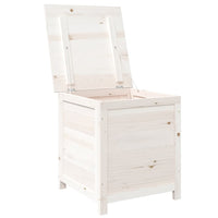 Thumbnail for Outdoor-Kissenbox Weiß 50x50x56 cm Massivholz Tanne