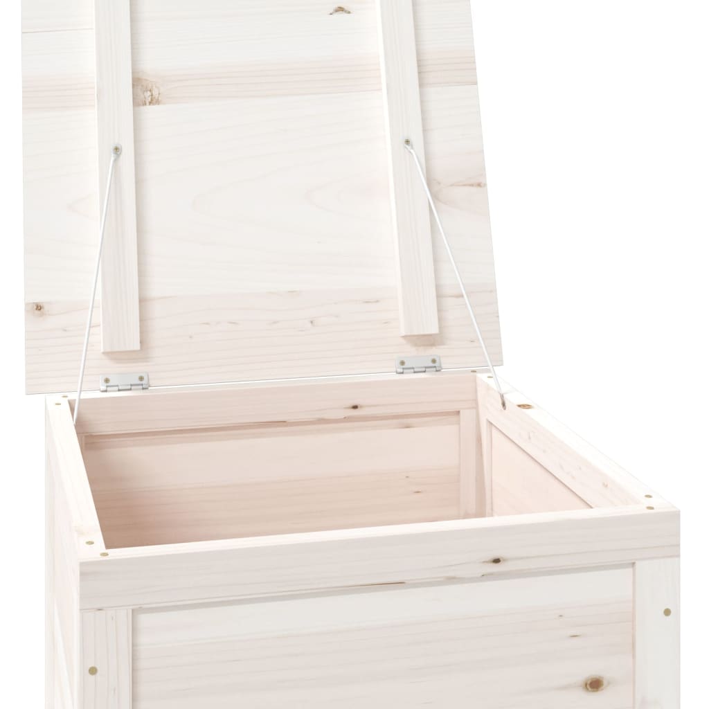 Outdoor-Kissenbox Weiß 50x50x56 cm Massivholz Tanne