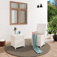 Thumbnail for Outdoor-Kissenbox Weiß 50x50x56 cm Massivholz Tanne