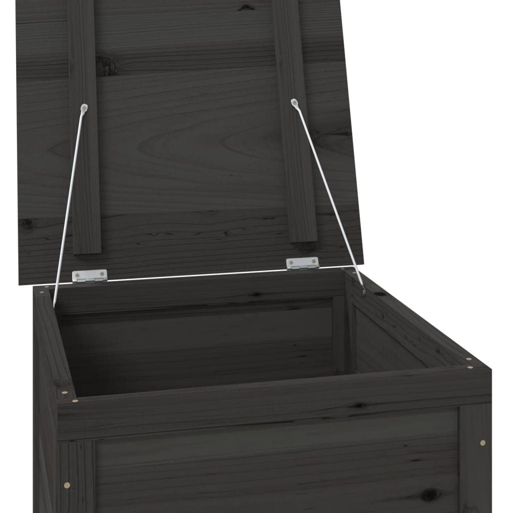 Outdoor-Kissenbox Anthrazit 50x50x56 cm Massivholz Tanne