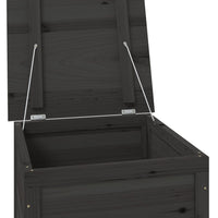 Thumbnail for Outdoor-Kissenbox Anthrazit 50x50x56 cm Massivholz Tanne