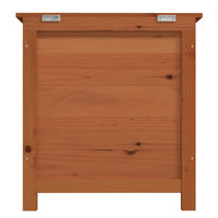 Thumbnail for Outdoor-Kissenbox Braun 50x50x56 cm Massivholz Tanne