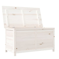 Thumbnail for Outdoor-Kissenbox Weiß 100x50x56 cm Massivholz Tanne