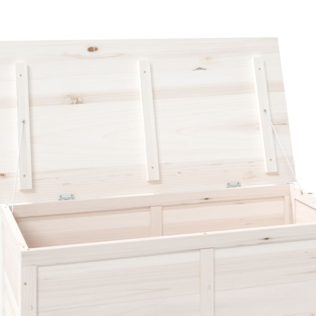 Outdoor-Kissenbox Weiß 100x50x56 cm Massivholz Tanne