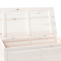 Thumbnail for Outdoor-Kissenbox Weiß 100x50x56 cm Massivholz Tanne