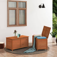 Thumbnail for Outdoor-Kissenbox Braun 100x50x56 cm Massivholz Tanne