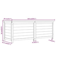 Thumbnail for Outdoor-Kissenbox 150x50x56 cm Massivholz Tanne