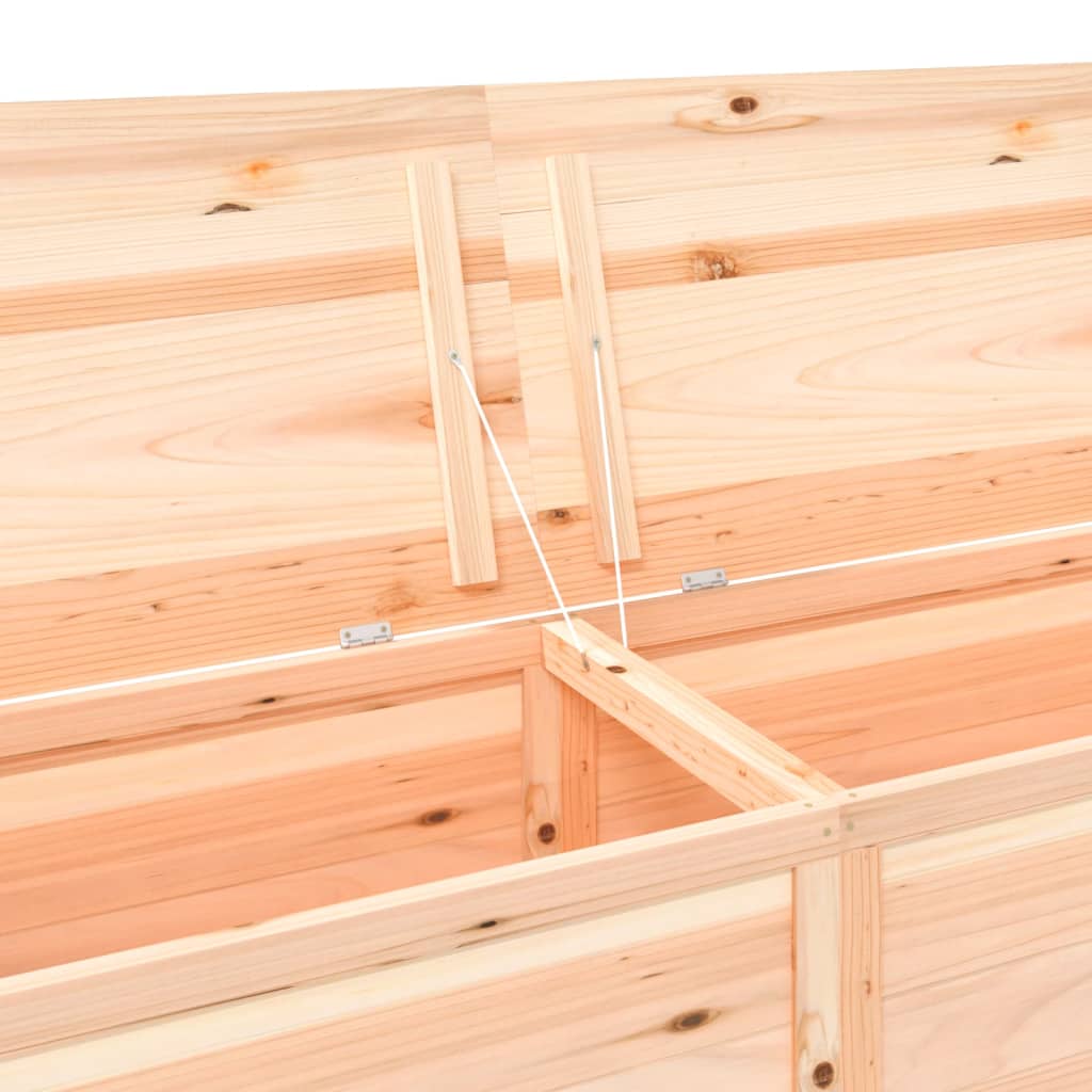 Outdoor-Kissenbox 200x50x56 cm Massivholz Tanne