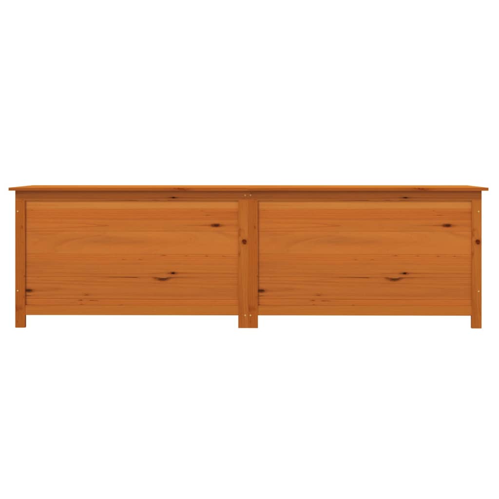 Outdoor-Kissenbox Braun 200x50x56 cm Massivholz Tanne
