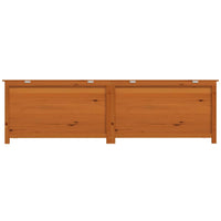 Thumbnail for Outdoor-Kissenbox Braun 200x50x56 cm Massivholz Tanne