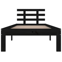 Thumbnail for Massivholzbett Schwarz 90x190 cm