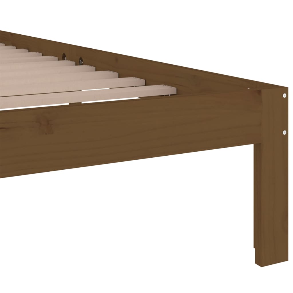 Massivholzbett Honigbraun 140x190 cm