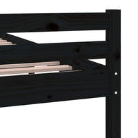 Thumbnail for Massivholzbett Schwarz 200x200 cm