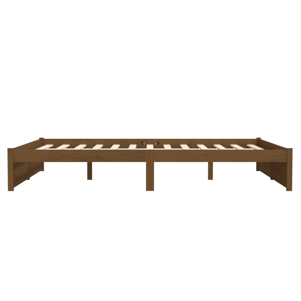 Massivholzbett Honigbraun 150x200 cm 5FT King Size