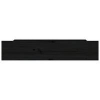 Thumbnail for Bettschubladen 4 Stk. Schwarz Massivholz Kiefer