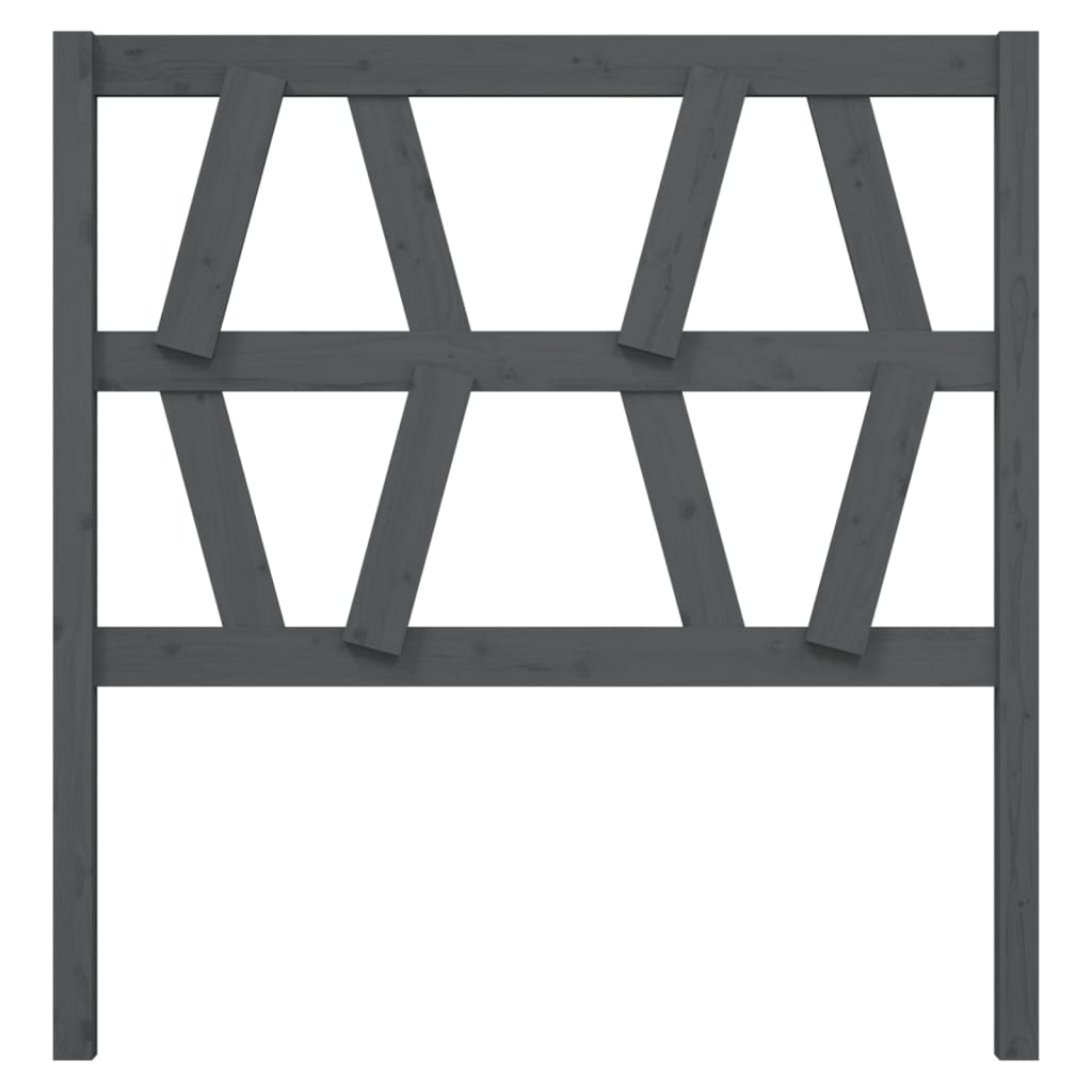 Kopfteil Grau 81x4x100 cm Massivholz Kiefer