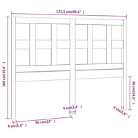 Thumbnail for Kopfteil Schwarz 125,5x4x100 cm Massivholz Kiefer