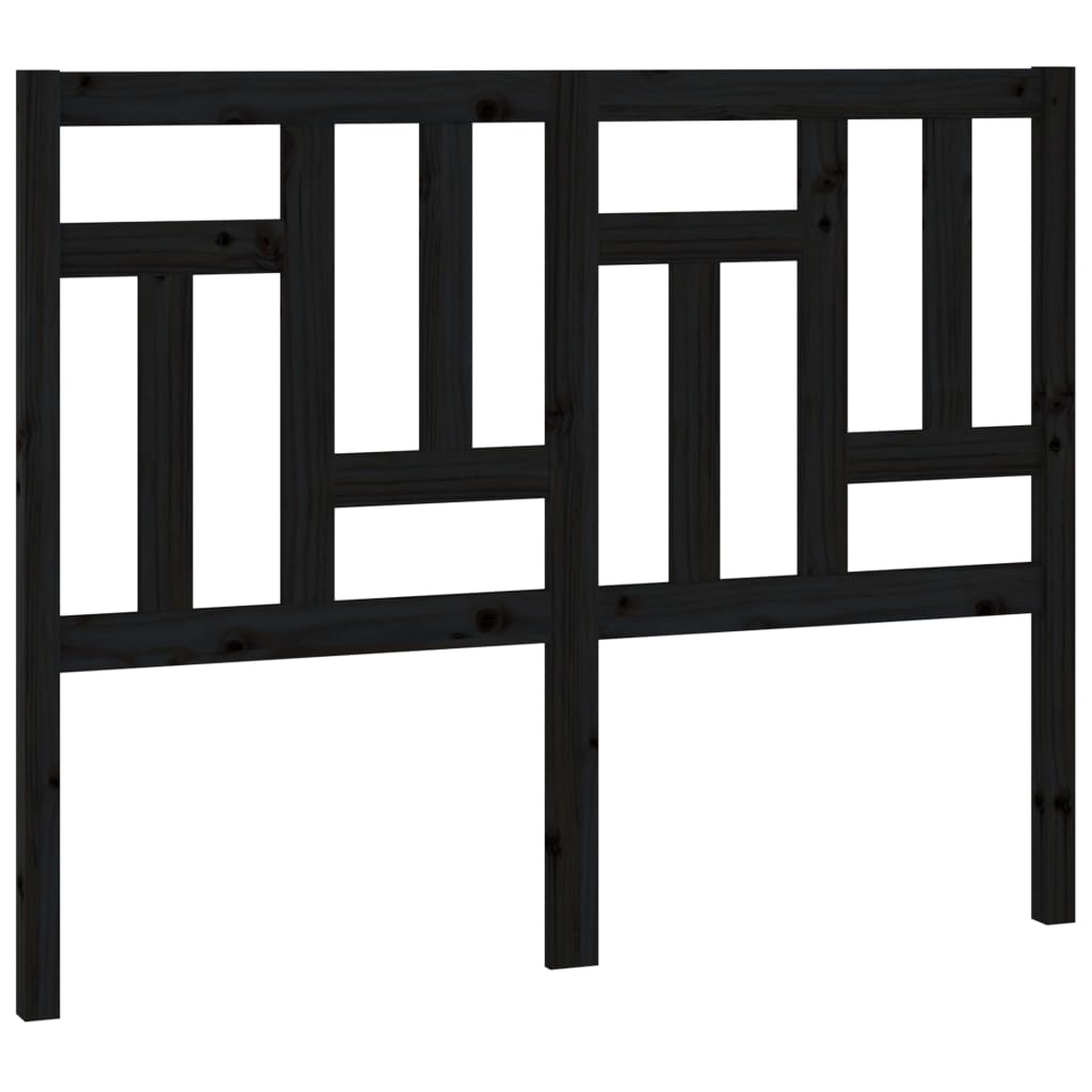 Bett-Kopfteil Schwarz 155,5x4x100 cm Massivholz Kiefer
