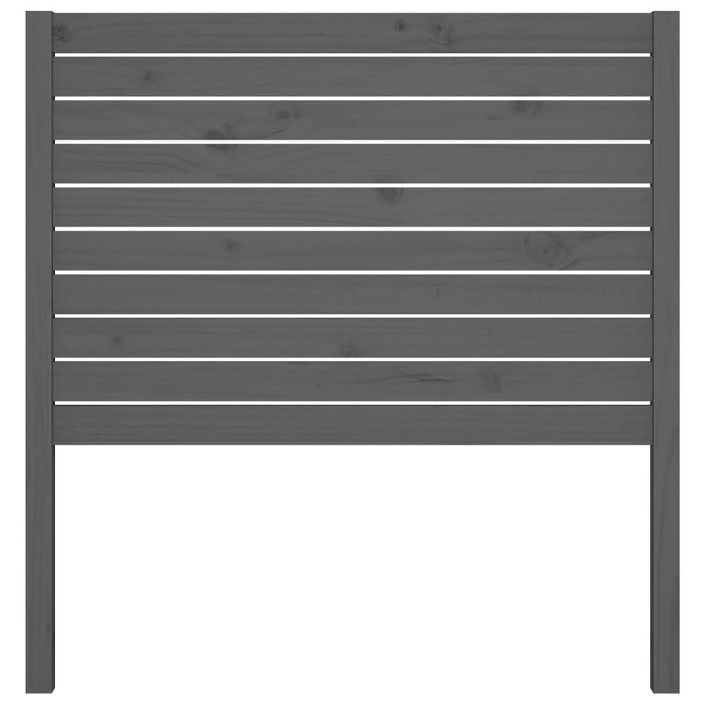 Kopfteil Grau 106x4x100 cm Massivholz Kiefer