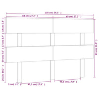 Thumbnail for Kopfteil Schwarz 138x3x81 cm Massivholz Kiefer