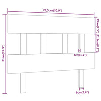 Thumbnail for Kopfteil Grau 78,5x3x81 cm Massivholz Kiefer