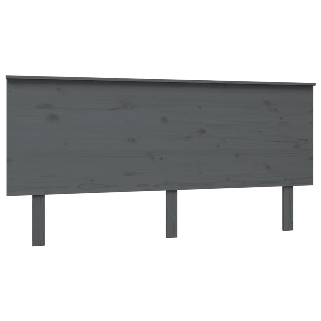 Kopfteil Grau 164x6x82,5 cm Massivholz Kiefer