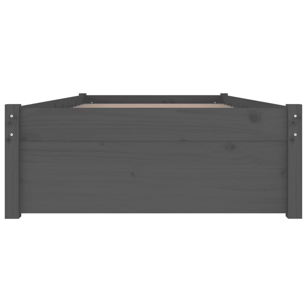 Bett mit Schubladen Grau 75x190 cm