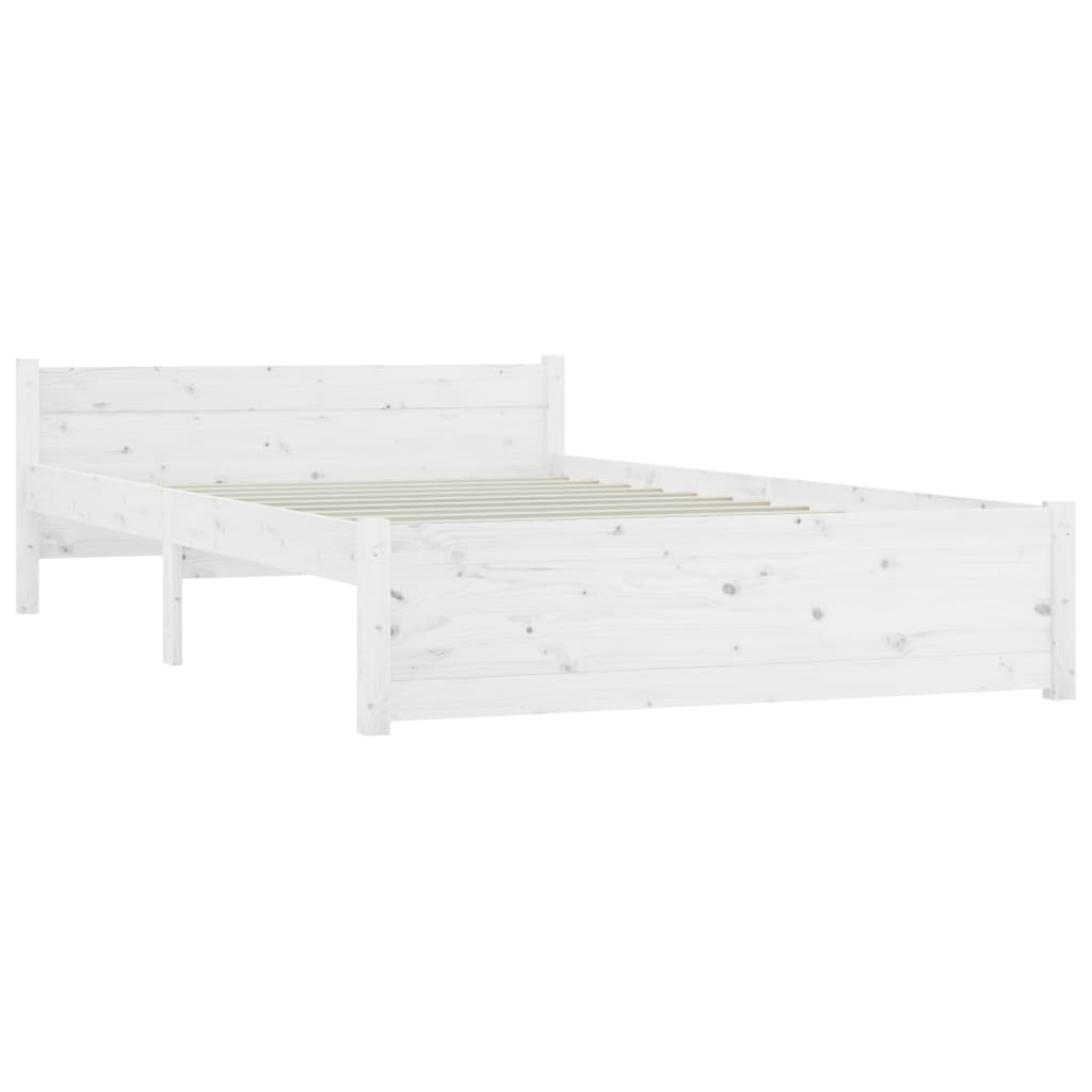 Bett mit Schubladen Weiß 135x190 cm 4FT6 Double