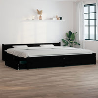 Thumbnail for Bett mit Schubladen Schwarz 180x200 cm 6FT Super King