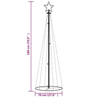 Thumbnail for LED-Weihnachtsbaum Kegelform Kaltweiß 108 LEDs 70x180 cm
