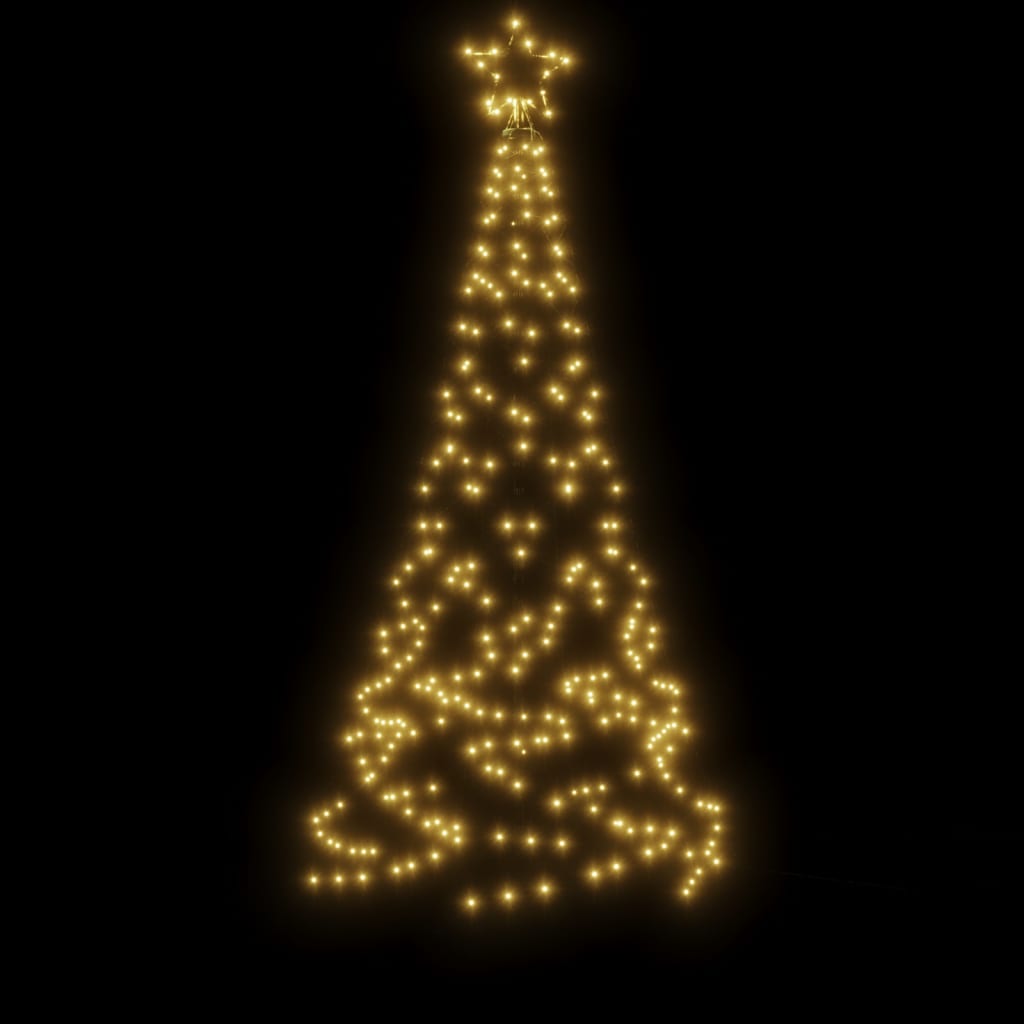 LED-Weihnachtsbaum mit Erdnägeln Warmweiß 200 LEDs 180 cm