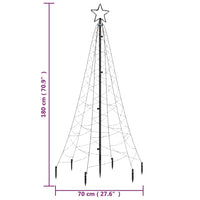 Thumbnail for LED-Weihnachtsbaum mit Erdnägeln Warmweiß 200 LEDs 180 cm
