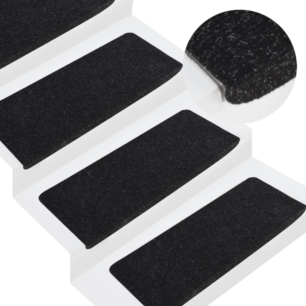 Stufenmatten Selbstklebend 15 Stk. 65x28 cm Anthrazit