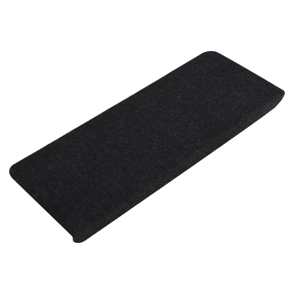 Stufenmatten Selbstklebend 15 Stk. 65x28 cm Schwarz