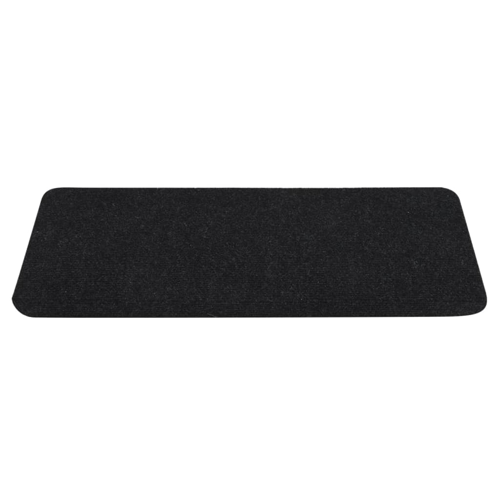 Stufenmatten Selbstklebend 15 Stk. 65x28 cm Schwarz