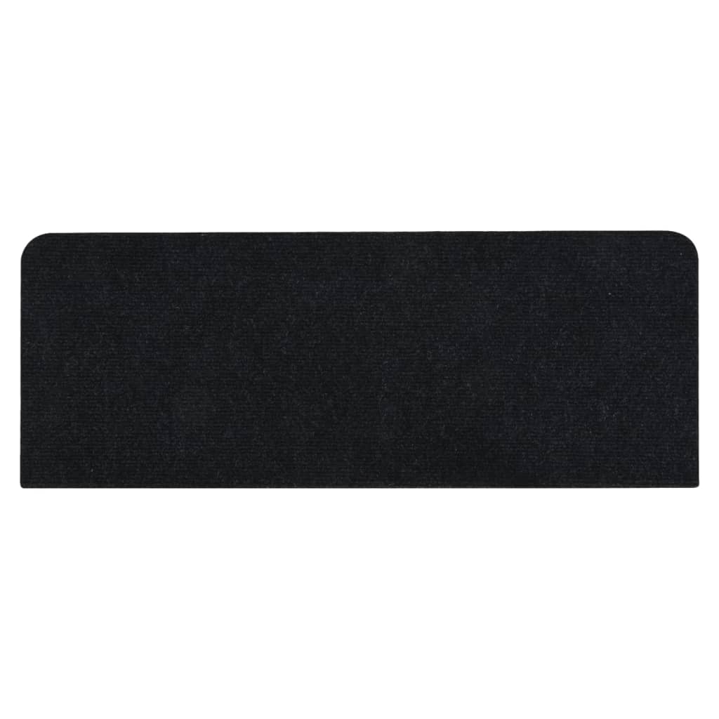 Stufenmatten Selbstklebend 15 Stk. 65x28 cm Schwarz