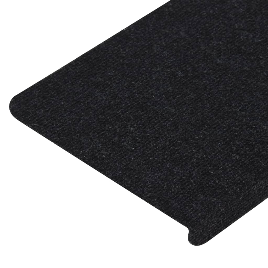 Stufenmatten Selbstklebend 15 Stk. 65x28 cm Schwarz