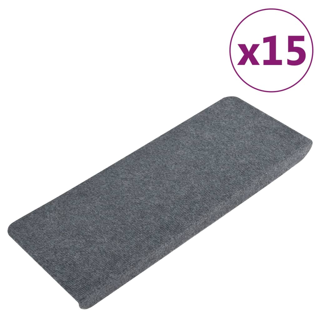 Stufenmatten Selbstklebend 15 Stk. 65x28 cm Grau
