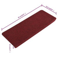 Thumbnail for Stufenmatten Selbstklebend 15 Stk. 65x24,5x3,5 cm Rot