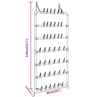 Thumbnail for Hängender Schuhe-Organizer Silbern 66x13x139 cm