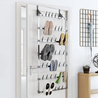 Thumbnail for Hängender Schuhe-Organizer Silbern 66x13x139 cm